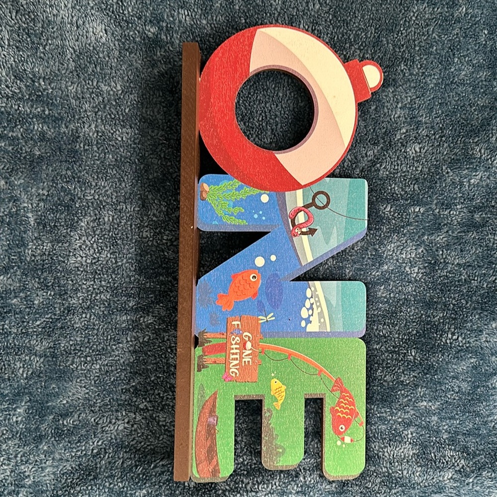 One Fishing Themed Sign for kids turning one